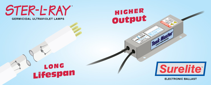 Long-Lifespan UV Lamps and Ballasts with Higher Output than Magnetic Ballasts
