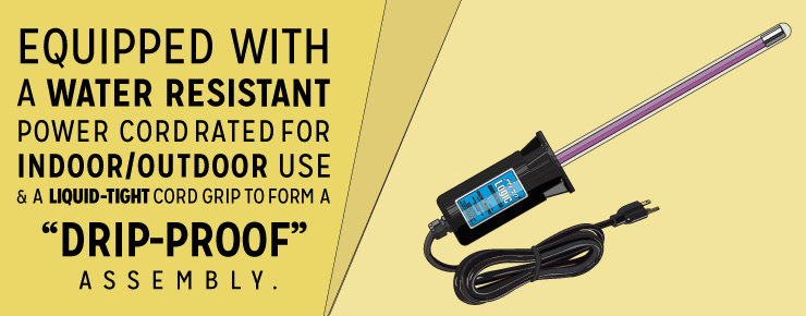 Water Resistant Power Cord for Indoor/Outdoor Use