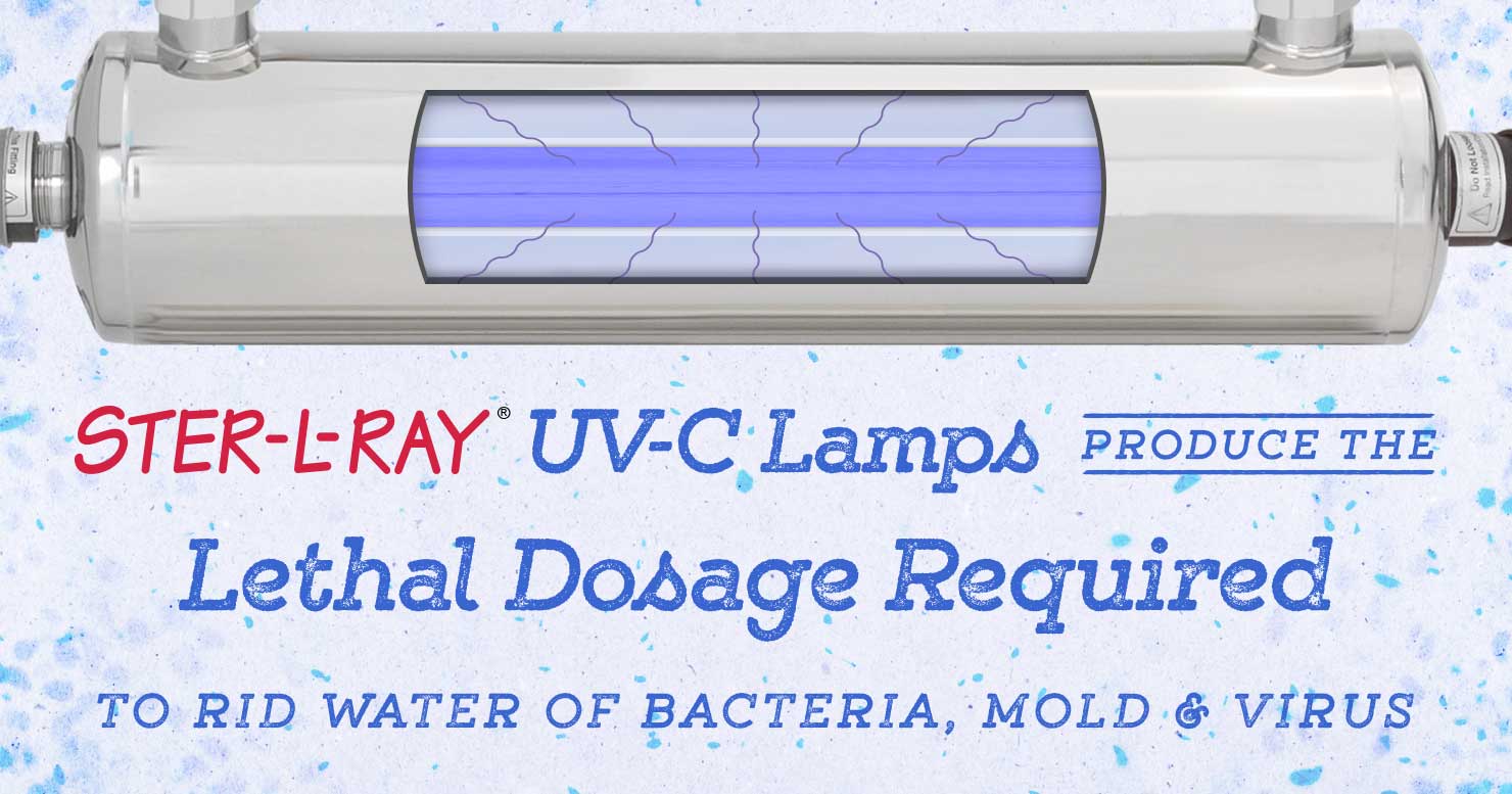 UV-C Lamps Produce the Lethal Dosage Required to Rid Water of Bacteria, Mold, and Virus