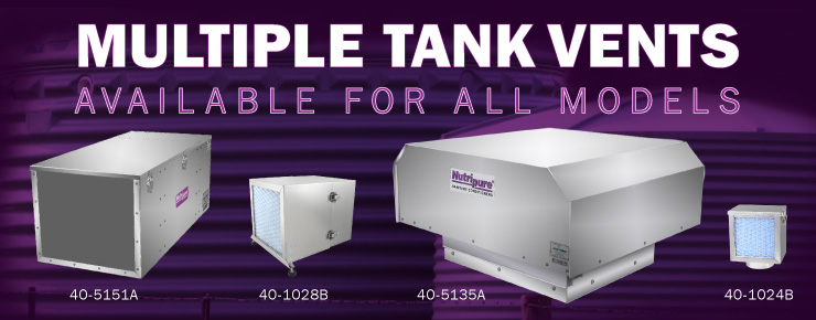 Multiple Tank Vents Available for All Nutripure Sanitary Conditioner Models