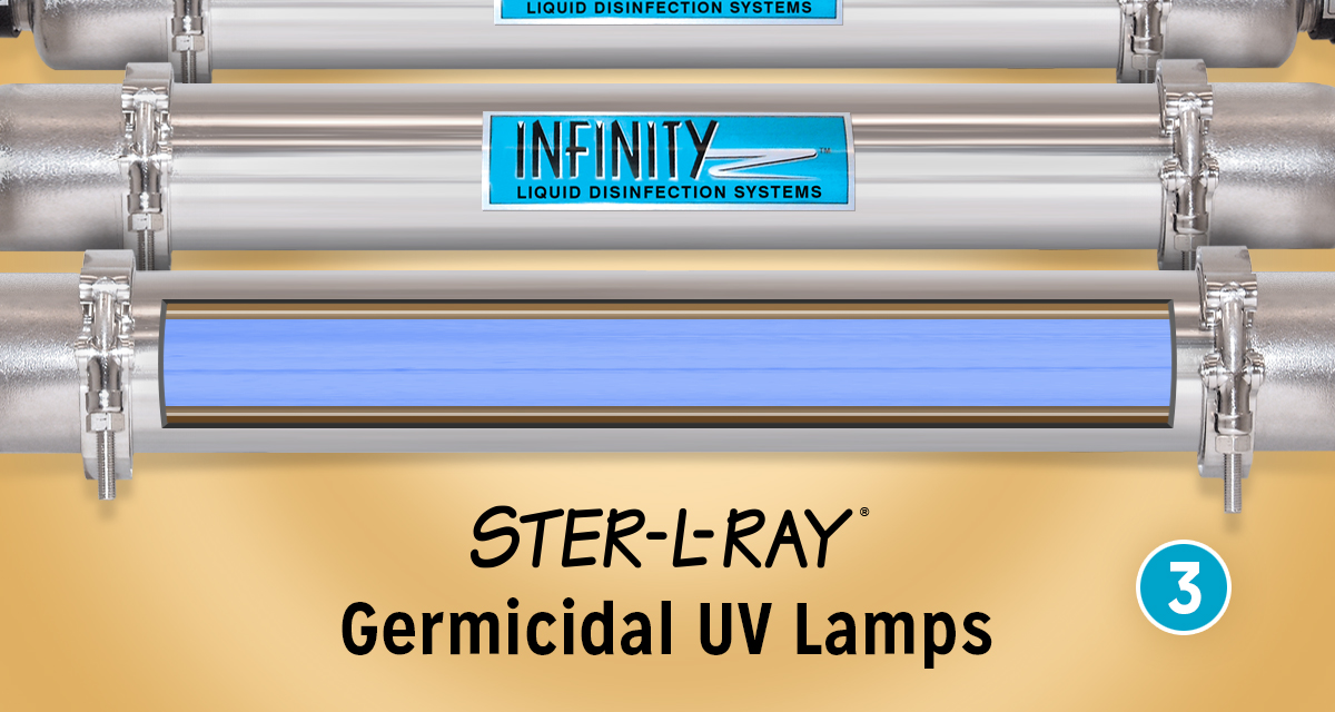 Infinity UV Liquid Disinfection Feature 3: Germicidal UV Lamps