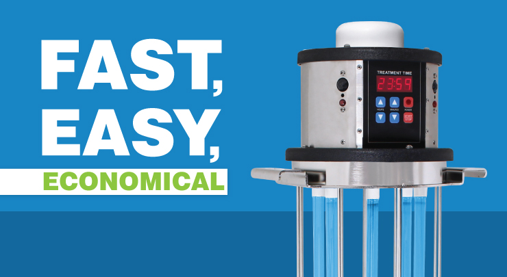 Sanidyne Germicidal UV Portable Area Sanitizer is Fast, Easy, and Economical