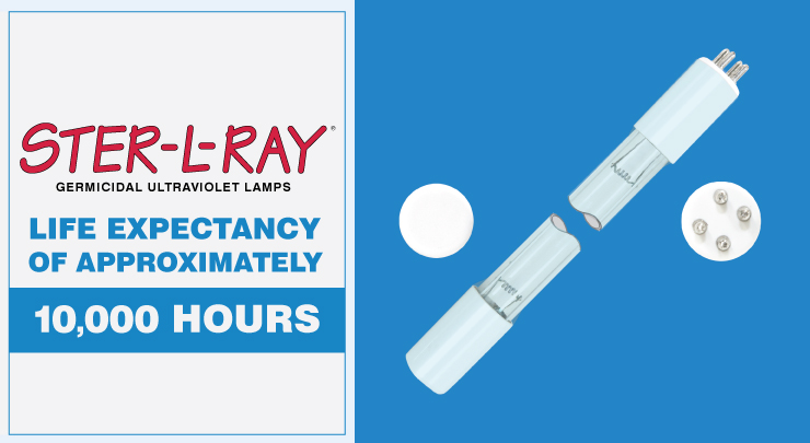 STER-L-RAY UV-C Lamps have Life Expectancy of 10,000 Hours