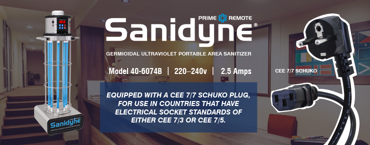 Sanidyne Ultraviolet Portable Area Sanitizer Model 40-6074B