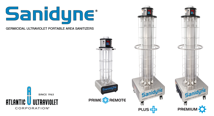 Sanidyne UV Portable Area Sanitizers come in 3 models