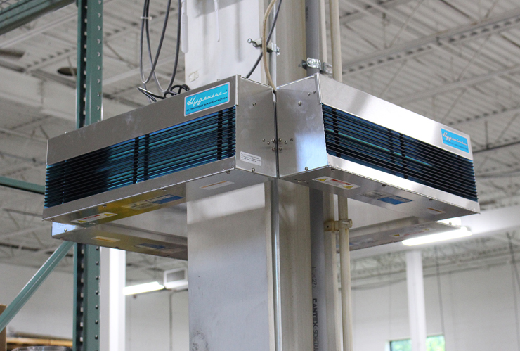 4 Hygeaire Germicidal UV Air Disinfection Models Installed in Atlantic Ultraviolet Manufacturing Area